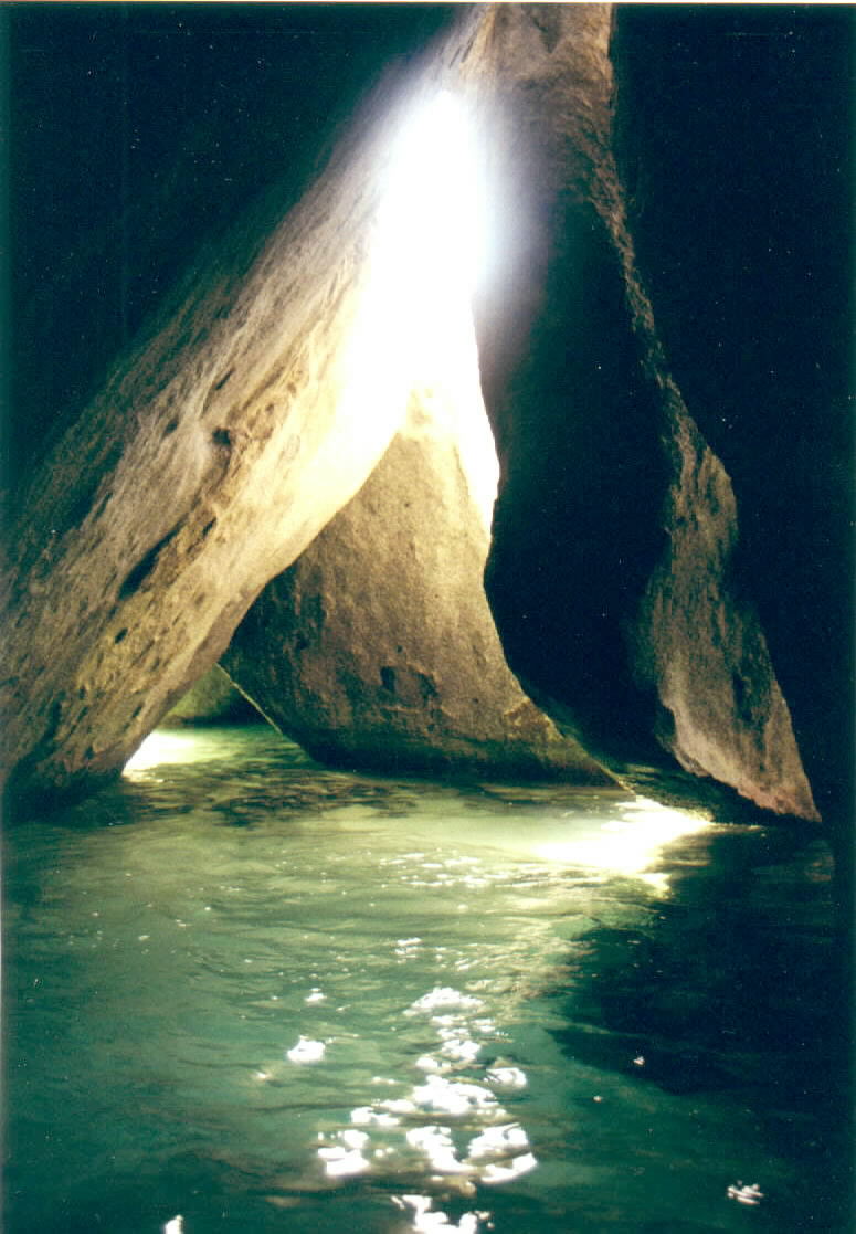 Inside one of the magical caverns in the Baths.