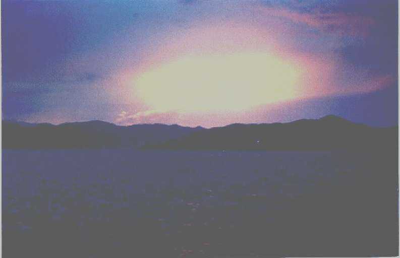 Sunset over Tortola from Cooper Island