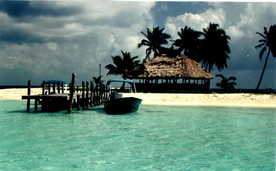 The beach at Goff's Caye