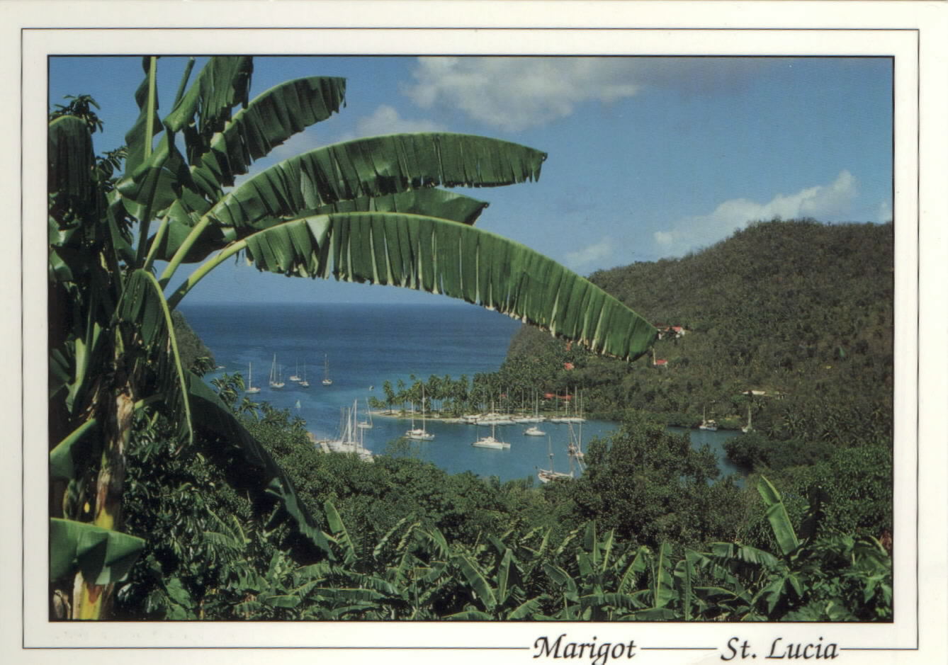 A picture postcard view of stunning Marigot Bay